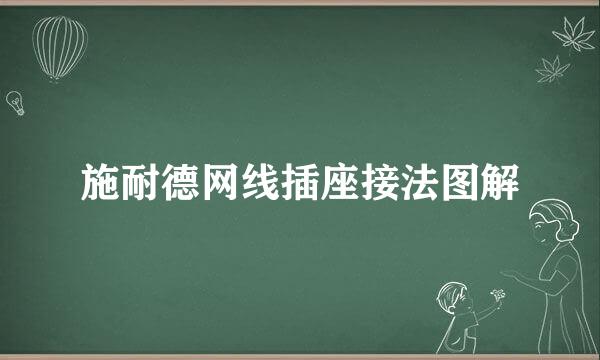 施耐德网线插座接法图解