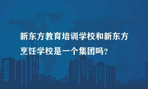 新东方教育培训学校和新东方烹饪学校是一个集团吗？