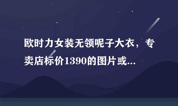 欧时力女装无领呢子大衣，专卖店标价1390的图片或者网上的卖家？