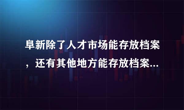 阜新除了人才市场能存放档案，还有其他地方能存放档案吗？急~~~~~~在线等