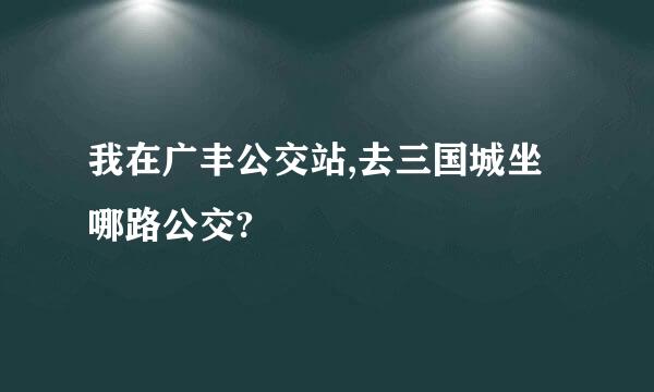 我在广丰公交站,去三国城坐哪路公交?