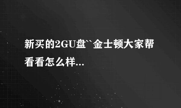 新买的2GU盘``金士顿大家帮看看怎么样...