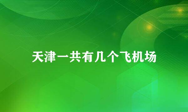 天津一共有几个飞机场