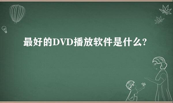 最好的DVD播放软件是什么?