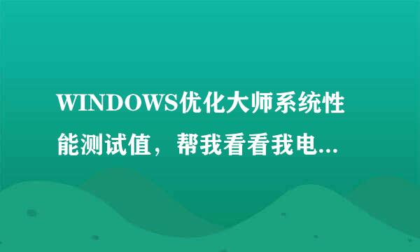 WINDOWS优化大师系统性能测试值，帮我看看我电脑怎么样！