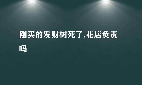 刚买的发财树死了,花店负责吗