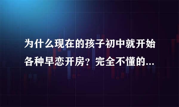 为什么现在的孩子初中就开始各种早恋开房？完全不懂的节制。这是社会的进步还是教育的落后？