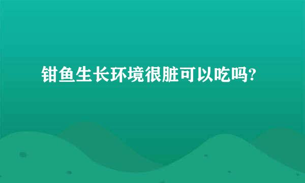 钳鱼生长环境很脏可以吃吗?