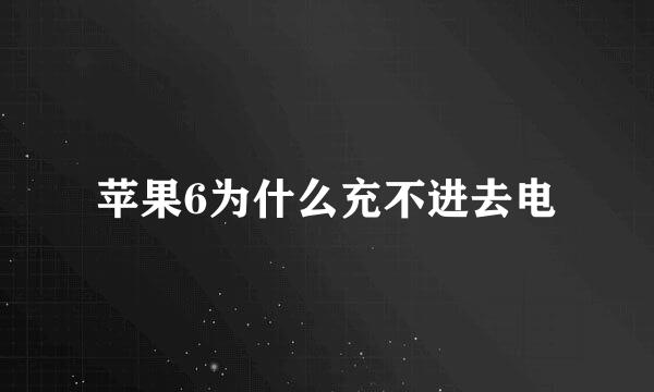 苹果6为什么充不进去电