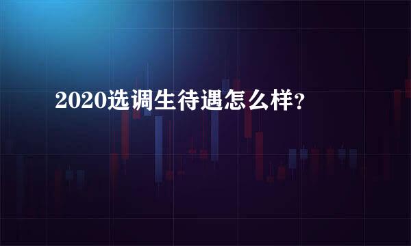 2020选调生待遇怎么样？