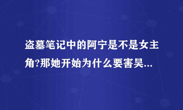 盗墓笔记中的阿宁是不是女主角?那她开始为什么要害吴邪他们?最后怎么样了?死了?呵呵,刚刚看这本书,