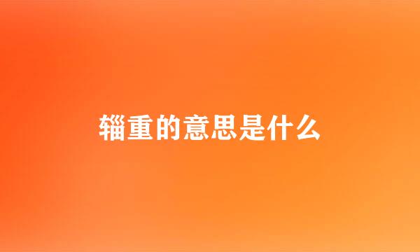 辎重的意思是什么