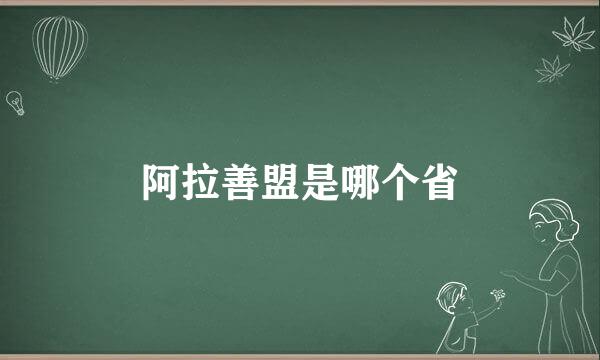 阿拉善盟是哪个省