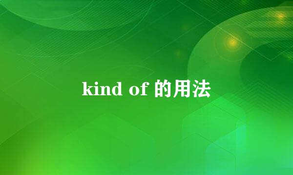 kind of 的用法