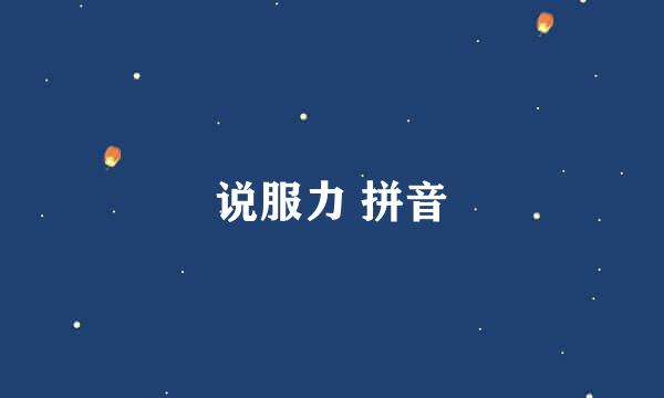 说服力 拼音