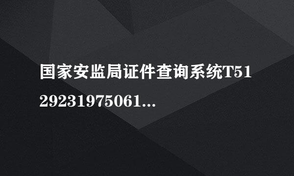 国家安监局证件查询系统T512923197506165011？