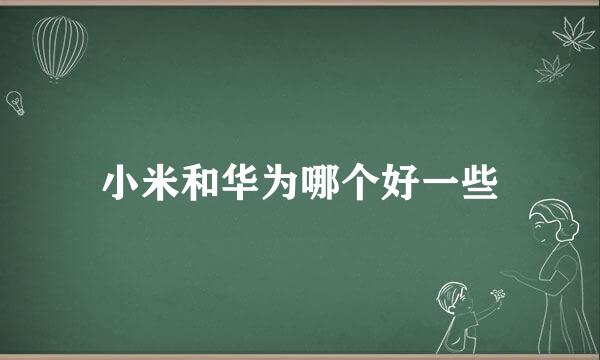 小米和华为哪个好一些