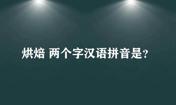 烘焙 两个字汉语拼音是？