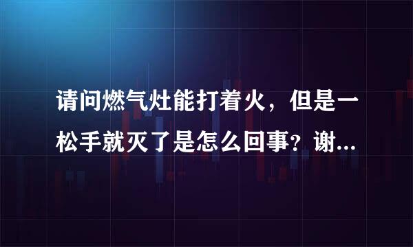 请问燃气灶能打着火，但是一松手就灭了是怎么回事？谢谢！（按多长时间都是一松手就灭）