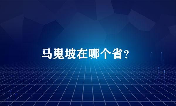 马嵬坡在哪个省？