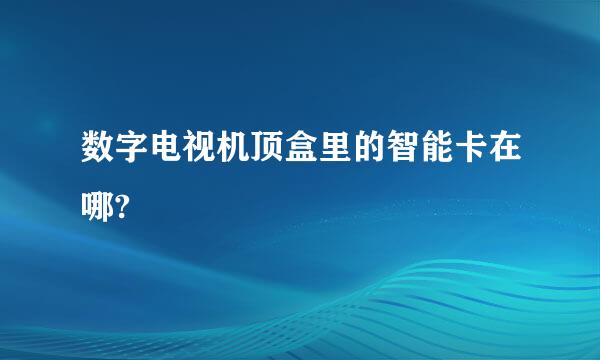 数字电视机顶盒里的智能卡在哪?