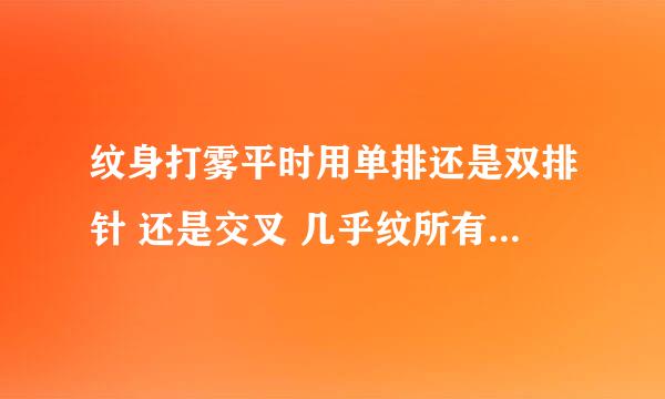 纹身打雾平时用单排还是双排针 还是交叉 几乎纹所有的东西都要用那些型号的 情告诉下 前辈们 太喜欢这 了