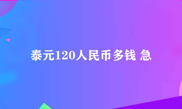 泰元120人民币多钱 急