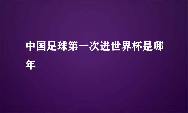 中国足球第一次进世界杯是哪年