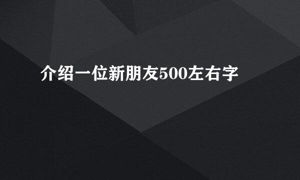 介绍一位新朋友500左右字