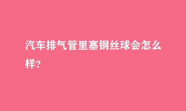 汽车排气管里塞钢丝球会怎么样？