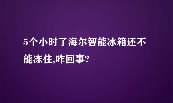 5个小时了海尔智能冰箱还不能冻住,咋回事?