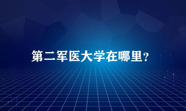 第二军医大学在哪里？