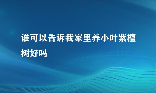 谁可以告诉我家里养小叶紫檀树好吗