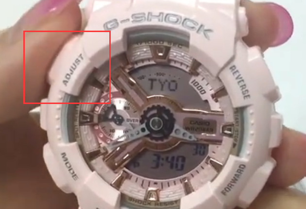 卡西欧G—SHOCK GA110HC如何调时间？