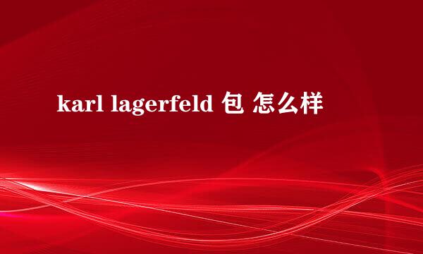 karl lagerfeld 包 怎么样