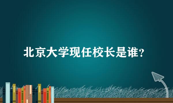 北京大学现任校长是谁？