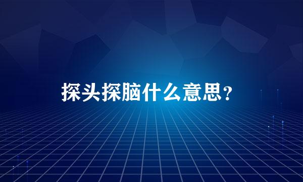 探头探脑什么意思？