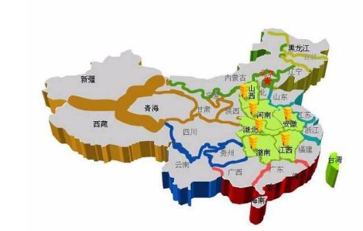 中国的中部有哪些省份？