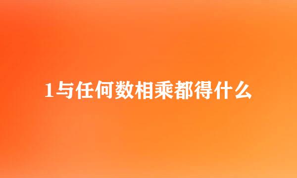 1与任何数相乘都得什么