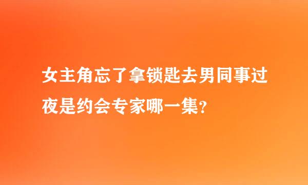 女主角忘了拿锁匙去男同事过夜是约会专家哪一集？