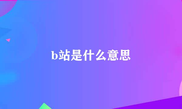 b站是什么意思