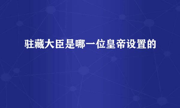 驻藏大臣是哪一位皇帝设置的