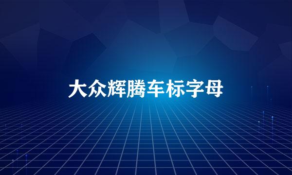 大众辉腾车标字母