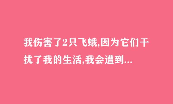 我伤害了2只飞蛾,因为它们干扰了我的生活,我会遭到报应吗???