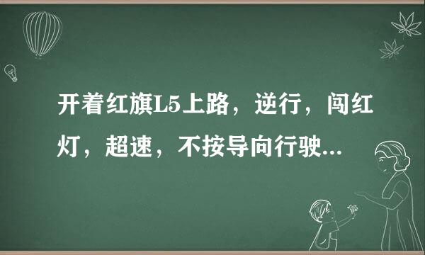 开着红旗L5上路，逆行，闯红灯，超速，不按导向行驶，随便在路中间停车，交警敢管吗？？？？