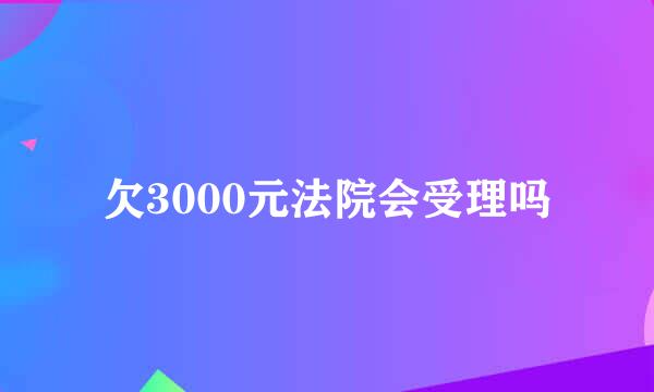 欠3000元法院会受理吗