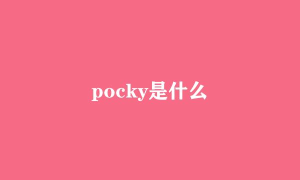 pocky是什么