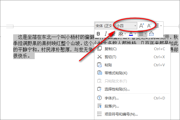 WORD中把字体放大的快捷键是什么?