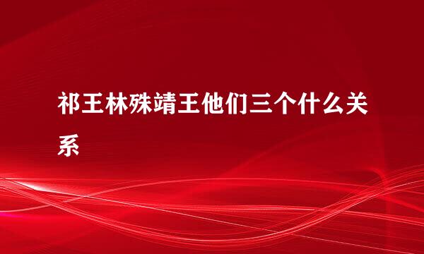 祁王林殊靖王他们三个什么关系