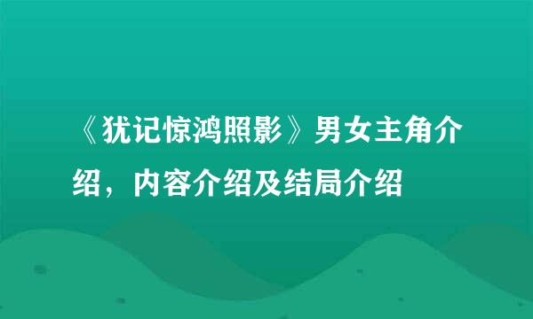 《犹记惊鸿照影》男女主角介绍，内容介绍及结局介绍